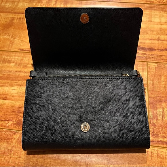 Tory Burcn robinson wallet on chain black gold - Picture 3 of 6